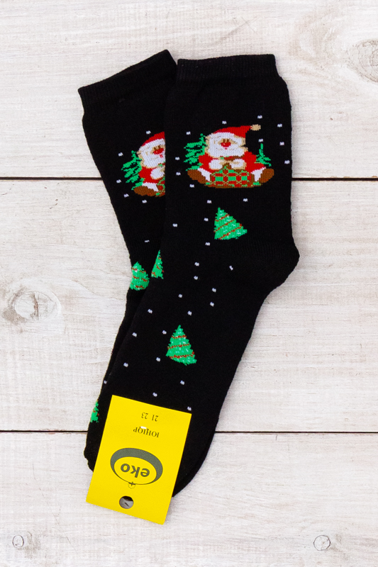 Шкарпетки для хлопчика юніори (зима) "Новорічні"